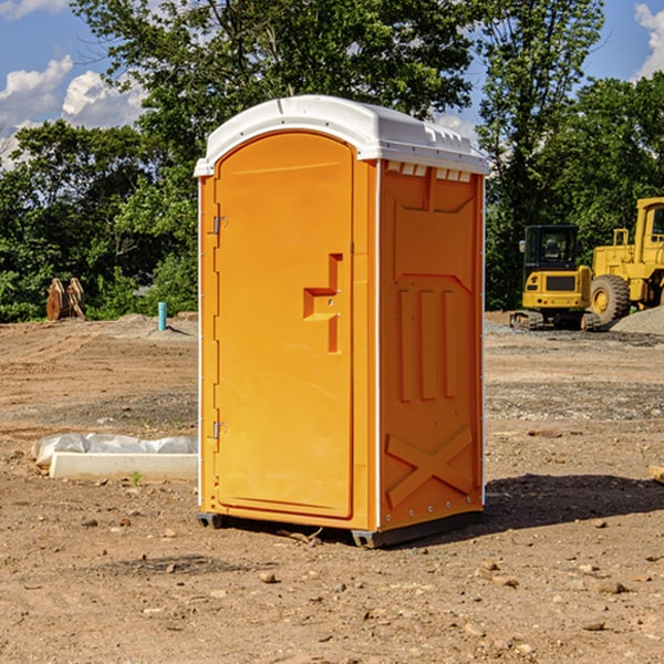 how often are the portable restrooms cleaned and serviced during a rental period in East Dunseith ND